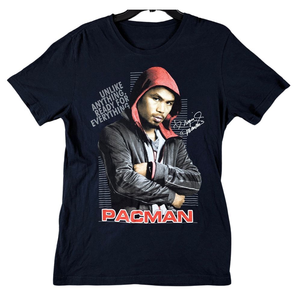 Vintage Manny Pacquiao Shirt Ready for Everything Rare Black Pacman Boxing Read